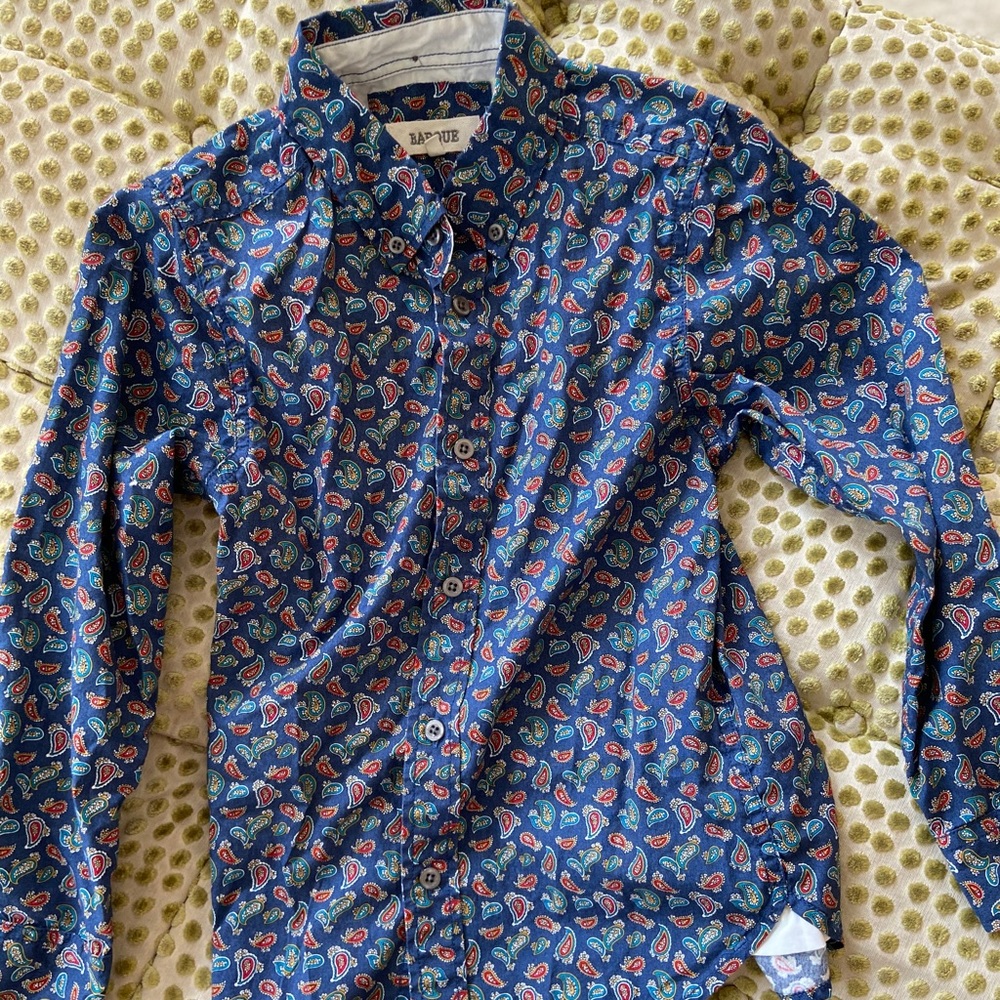 Paisley button down top by Barque